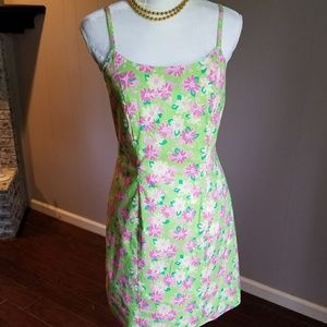 Lilly Pulitzer Green and Pink Floral Dress
